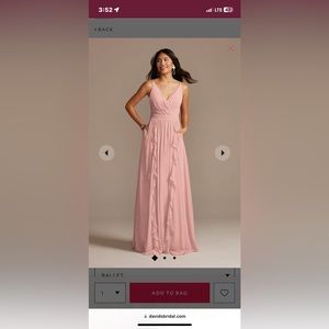 David’s Bridal Ballet Pink dress